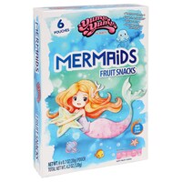 Yumy Yumy Mermaids Fruit Snack Pouches, 6-ct. Boxes — Dollar Tree (SKU 328696)