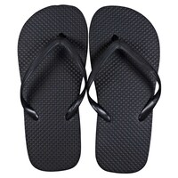 Kids' Solid Black Rubber Flip Flops — Dollar Tree (SKU 270816)
