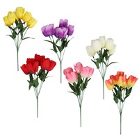Floral Garden 6-Stem Faux Tulip Bushes, 14x7.25 in. — Dollar Tree