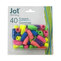 Jot Bright Pencil-Topper Erasers, 40-Count. Packs — Dollar Tree
