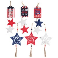 Seasonal Collection Patriotic Wooden Hanging Decor, Assorted Designs, 1-Count. — Dollar Tree