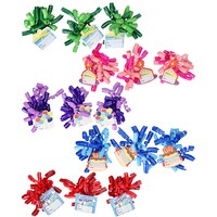 Voila Solid Color Curly Bows with Birthday Tags, 2-Count. Packs — Dollar Tree