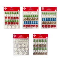 Christmas House Glitter Stickers, Assorted Designs, 25-Piece And 33-Piece Packs. — Dollar Tree