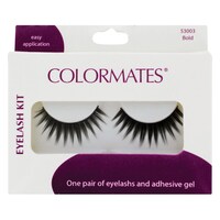 Colormates Bold False Eyelashes with Adhesive — Dollar Tree penny item
