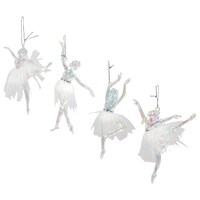 tryllekunstner Fru matchmaker Bulk Christmas House Ballerina Plastic & Plush Ornaments, 5.1x 3.54x1.96  in. | Dollar Tree