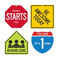 Street Sign Decor with Positive Messaging, 9x9-in. — Dollar Tree