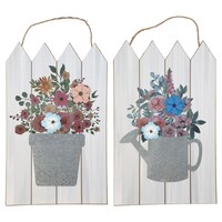 15-in. Hanging Fence Galvanized Garden-Themed Décor — Dollar Tree