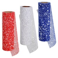 Patriotic Decorative Splatter Mesh, 3-yd. — Dollar Tree