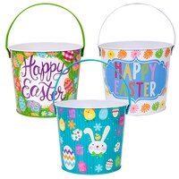 Metal Easter Buckets with Handles — Dollar Tree (SKU 192561)