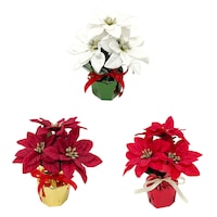 Artificial Flowers With Pot, Assorted Colors, 1-Count. — Dollar Tree