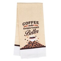 Bulk Home Collection Coffee Themed Kitchen Towels 15x25 In Dollar Tree