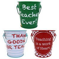 Tin Pail Teacher Appreciation Tabletop Decor, 4.21x4.13-in. — Dollar Tree (SKU 343964)