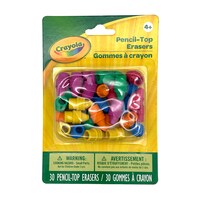 Crayola Pencil Top Eraser, 30-Piece Pack — Dollar Tree