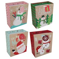 Large Christmas-themed Vertical Gift Bag, Assorted Designs. — Dollar Tree