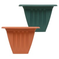 Square Plastic Planters, 9.25 in. — Dollar Tree