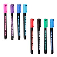 Jot Glitter Outline Markers, Assorted Colors, 4-Piece Pack. — Dollar Tree