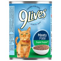 9 Lives Super Supper Meaty Pate Wet Cat Food, 13-oz. — Dollar Tree
