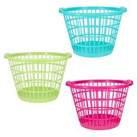 Large Colorful Plastic Laundry Baskets, 17.5x11.875 in. — Dollar Tree