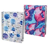Space Themed Spiral Bound Notebooks, 80 Pages — Dollar Tree