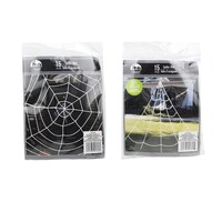 Seasonal Collection Halloween-themed 15 ft. Decorative Spider Web, Assorted Designs, 1-Count. — Dollar Tree