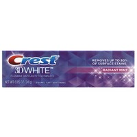 Travel-Sized Crest 3D White Radient Mint Toothpaste, 0.85-oz. Tubes — Dollar Tree penny item
