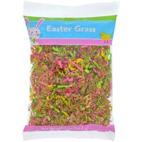 2-oz. Bags of Bright Tricolor Crinkle-Cut Paper Easter Grass — Dollar Tree penny item
