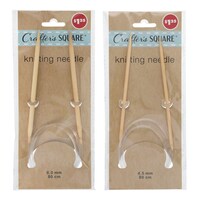Crafters Square wooden Knitted Needles, 1 pair — Dollar Tree
