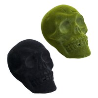 Decorative Flocked Skull — Dollar Tree