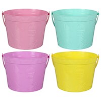 Embossed Bunny Scene Pails with Handles, 7.5 in. — Dollar Tree (SKU 341163)