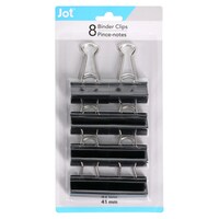 Jot Black Metal Binder Clips, 8-Count. Packs — Dollar Tree