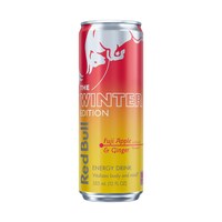 Red Bull Winter Edition Energy Drink, Fuji Apple & Ginger, 12 fl. oz. Can, 114mg Caffeine, Taurine & B Vitamins — Dollar Tree