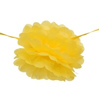 Hanging Yellow Pom-Pom Garland, 9 ft. Strands — Dollar Tree penny item