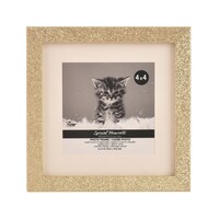 Special Moments Memories Collection Gold Glitter Square Photo Frames, 4x4 in. — Dollar Tree