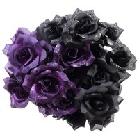 BLACK&PURPLE ROSE BUSH ARTFCL — Dollar Tree (SKU 247236)