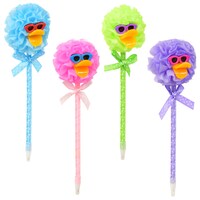 Funky Colored Bird Puff Pens — Dollar Tree