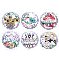 Springtime Round Metal Garden Decor Signs, 1 Count. — Dollar Tree