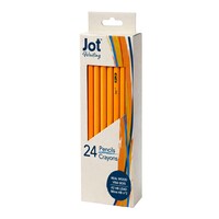 Jot Real Wood 2HB Lead Pencils, 24-Piece Pack. — Dollar Tree