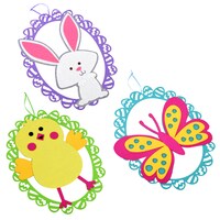 Glittery Die-Cut Felt Easter Wall Decorations — Dollar Tree (SKU 262600)