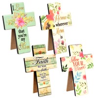 MDF Inspirational Cross-Shaped Plaques, 5 in. — Dollar Tree (SKU 252549)