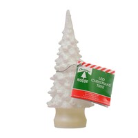 Christmas House Glittery LED Plastic Christmas Trees — Dollar Tree penny item