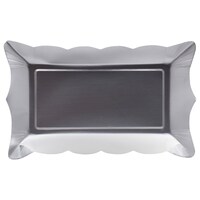 Silver Matte Paper Serving Trays, 7 in. — Dollar Tree (SKU 296629)