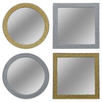 Mirror Candleholders with Glittery Accents, 4.5 in. — Dollar Tree