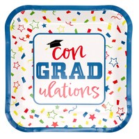 2023 Graduation-Themed Square Plates, 12-ct. 9-in. — Dollar Tree (SKU 366233)