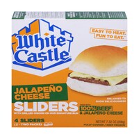 White Castle Beef And Jalapeno Cheese Sliders, 4-Piece Pack. — Dollar Tree