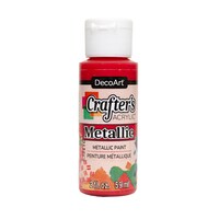 DecoArt Crafter's Acrylic Red Metallic Paint, 1-Count. — Dollar Tree