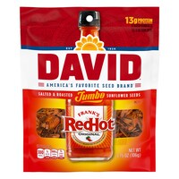 David Jumbo Sunflower Seeds, Frank's RedHot Flavor, 3.75 oz. — Dollar Tree