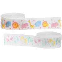Children's Pastel Prints Crepe Paper Party Streamers, 90 ft. — Dollar Tree penny item