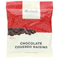 Landmark Confections Chocolate Covered Raisins, 4-oz. — Dollar Tree (SKU 369136)