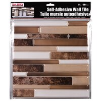 Bulk Tool Bench Hardware Self Adhesive Brown And White Wall Tile 12x12 In Dollar Tree