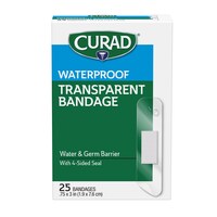 Curad Waterproof Transparent Bandages, 25-Piece Pack. — Dollar Tree